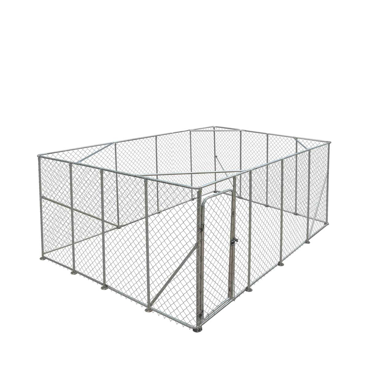 20’ X 20’ Outdoor Dog Kennel Playpen, Outdoor Dog Runner, Pet Exercise House, Lockable Gate, 6’ Chain-Link Fence, TMG-DCP2020