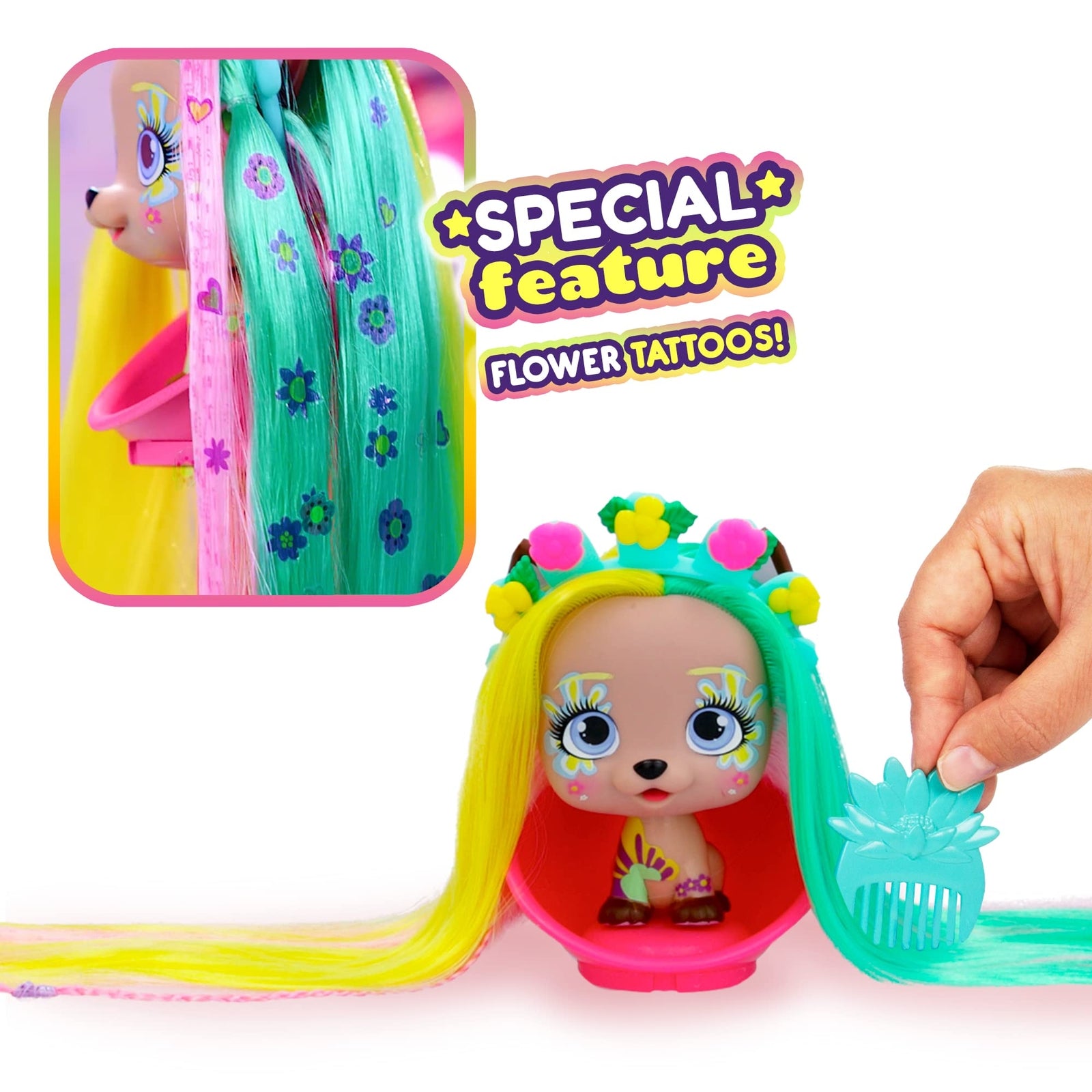 VIP Pets - Spring Vibes Series - Includes 1 VIP Pets Doll, 9 Surprises, 6 Acc...