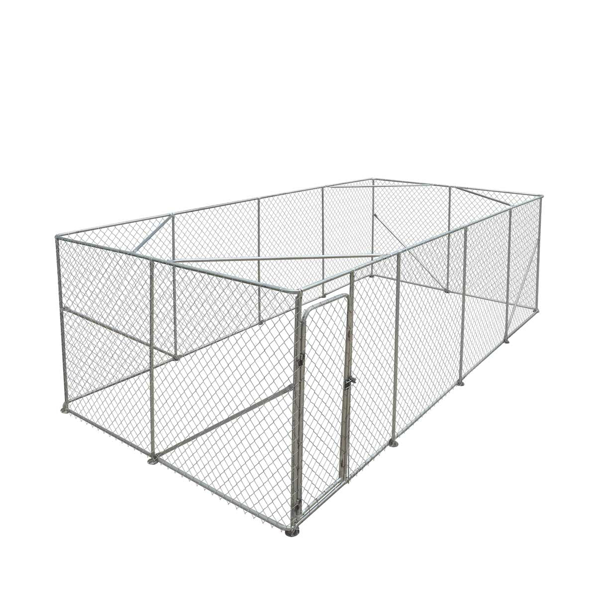 10’ X 20’ Outdoor Dog Kennel Playpen, Outdoor Dog Runner, Pet Exercise House, Lockable Gate, 6’ Chain-Link Fence, TMG-DCP1020