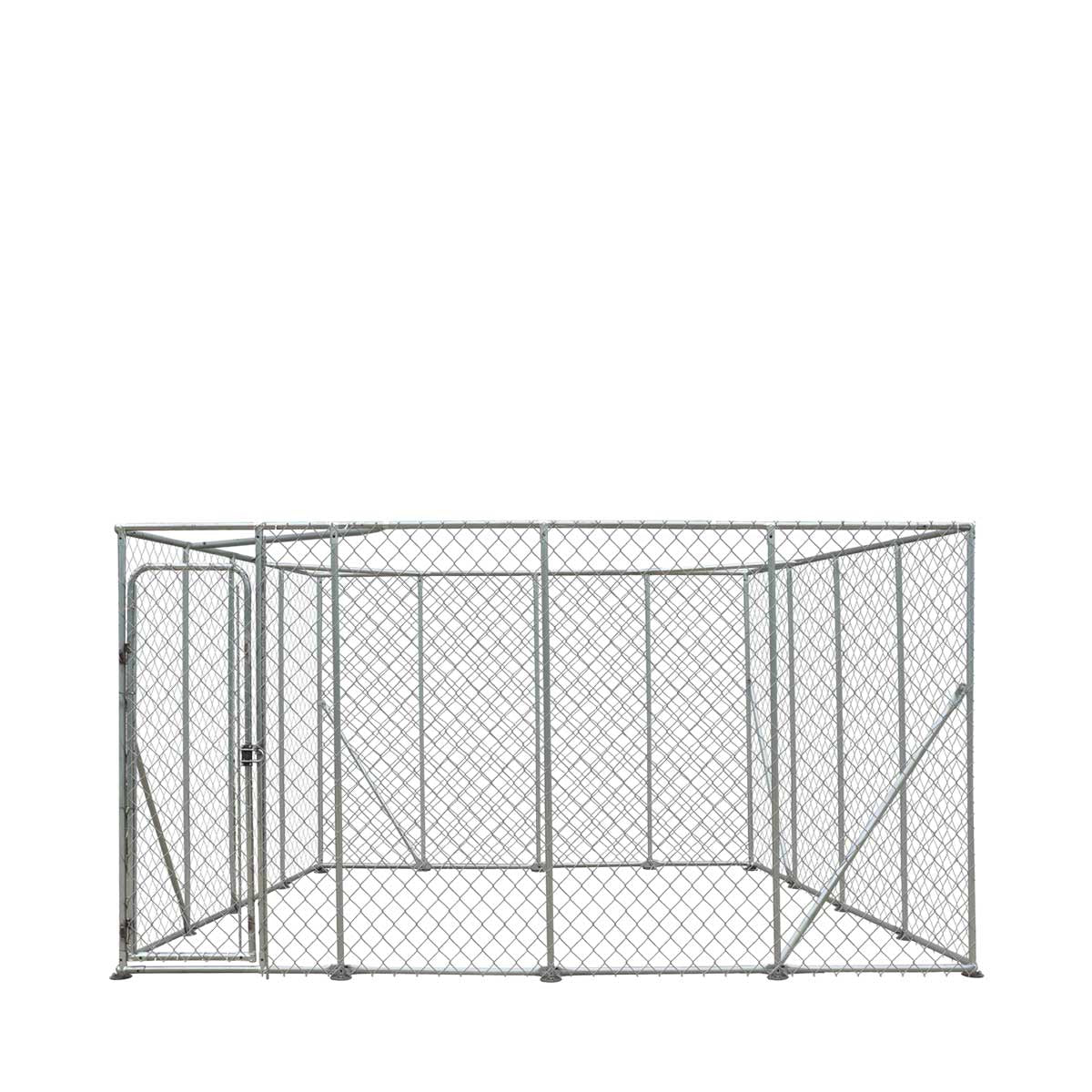 20’ X 20’ Outdoor Dog Kennel Playpen, Outdoor Dog Runner, Pet Exercise House, Lockable Gate, 6’ Chain-Link Fence, TMG-DCP2020