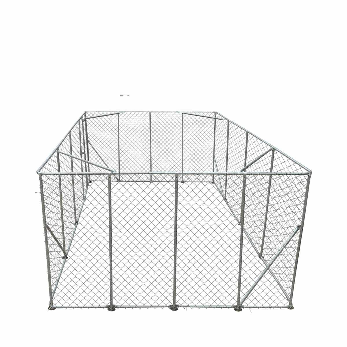 20’ X 20’ Outdoor Dog Kennel Playpen, Outdoor Dog Runner, Pet Exercise House, Lockable Gate, 6’ Chain-Link Fence, TMG-DCP2020