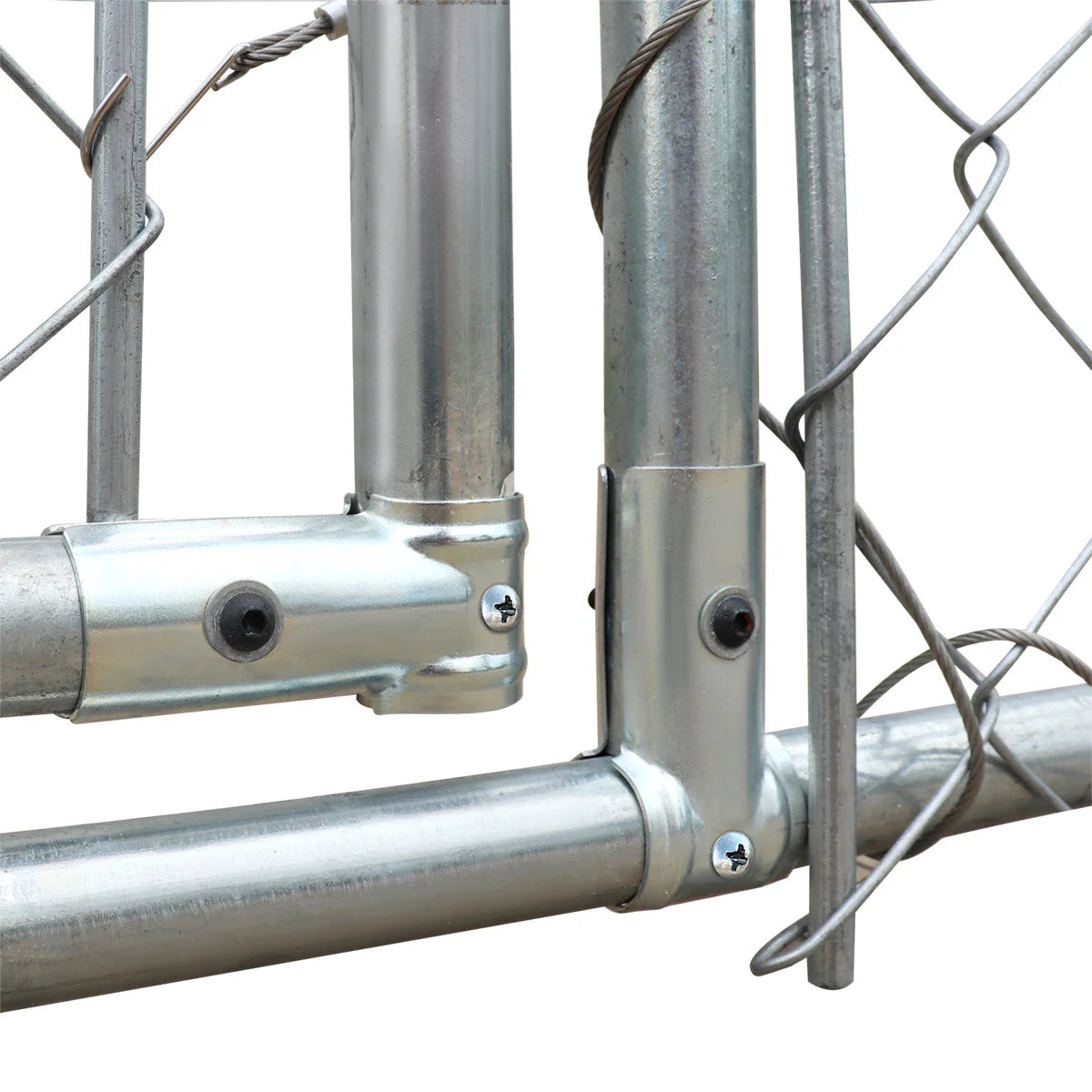 10’ X 20’ Outdoor Dog Kennel Playpen, Outdoor Dog Runner, Pet Exercise House, Lockable Gate, 6’ Chain-Link Fence, TMG-DCP1020