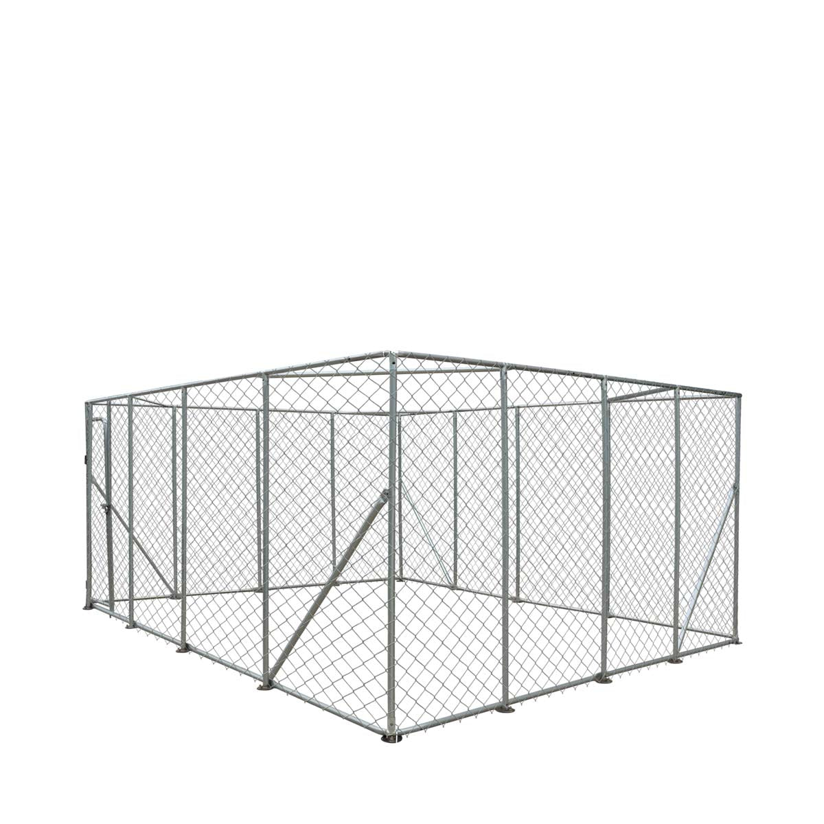 20’ X 20’ Outdoor Dog Kennel Playpen, Outdoor Dog Runner, Pet Exercise House, Lockable Gate, 6’ Chain-Link Fence, TMG-DCP2020