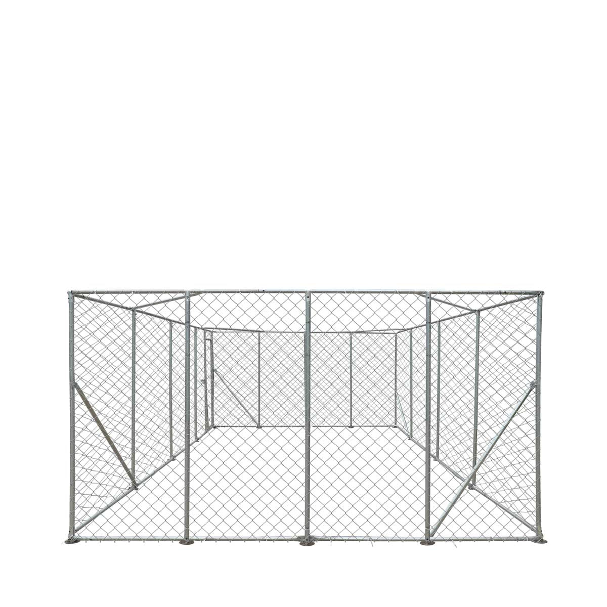20’ X 20’ Outdoor Dog Kennel Playpen, Outdoor Dog Runner, Pet Exercise House, Lockable Gate, 6’ Chain-Link Fence, TMG-DCP2020