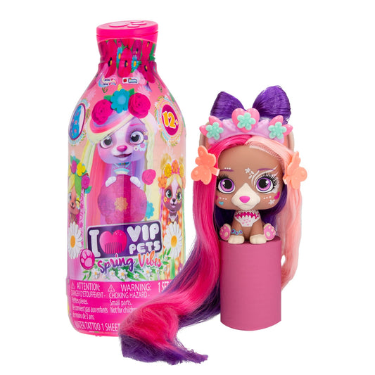 VIP Pets - Spring Vibes Series - Includes 1 VIP Pets Doll, 9 Surprises, 6 Acc...
