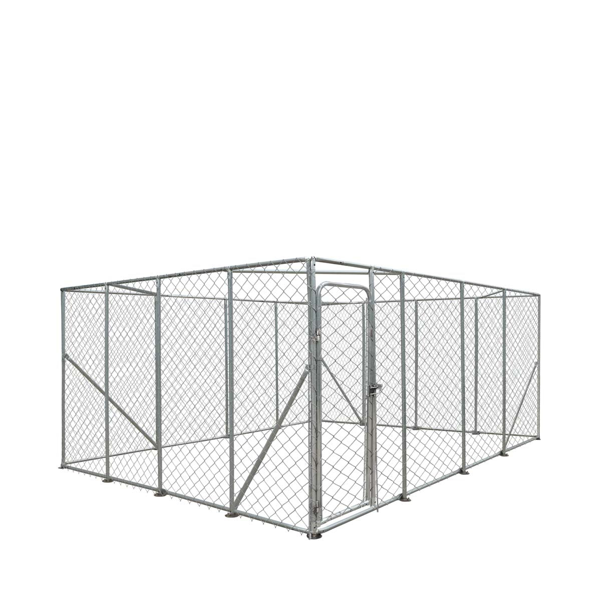 20’ X 20’ Outdoor Dog Kennel Playpen, Outdoor Dog Runner, Pet Exercise House, Lockable Gate, 6’ Chain-Link Fence, TMG-DCP2020