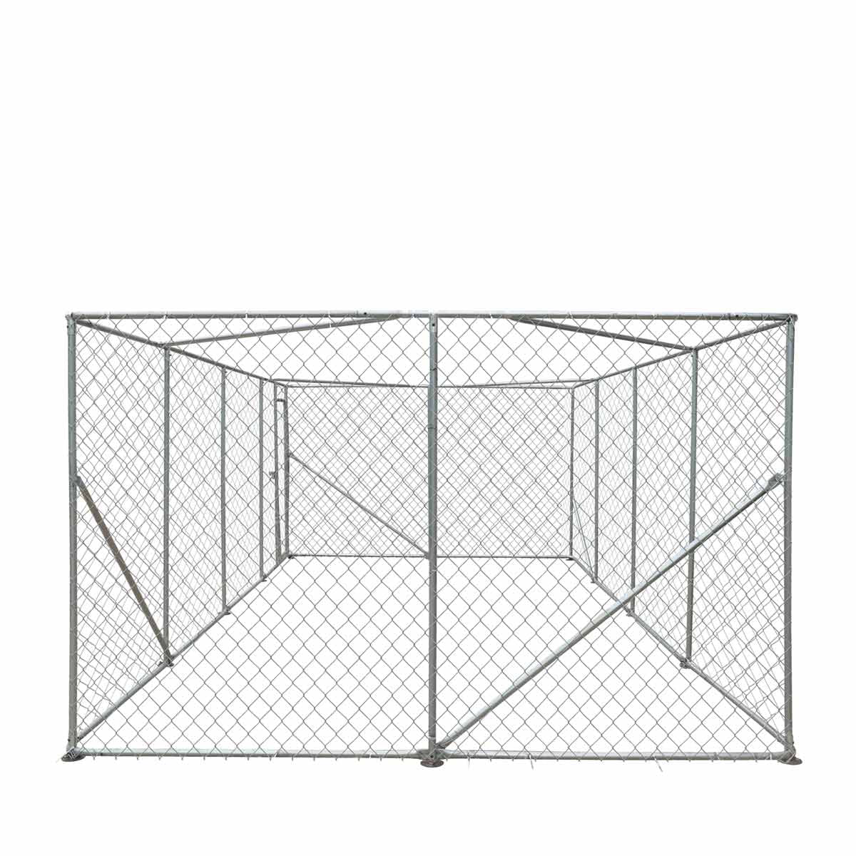 10’ X 20’ Outdoor Dog Kennel Playpen, Outdoor Dog Runner, Pet Exercise House, Lockable Gate, 6’ Chain-Link Fence, TMG-DCP1020